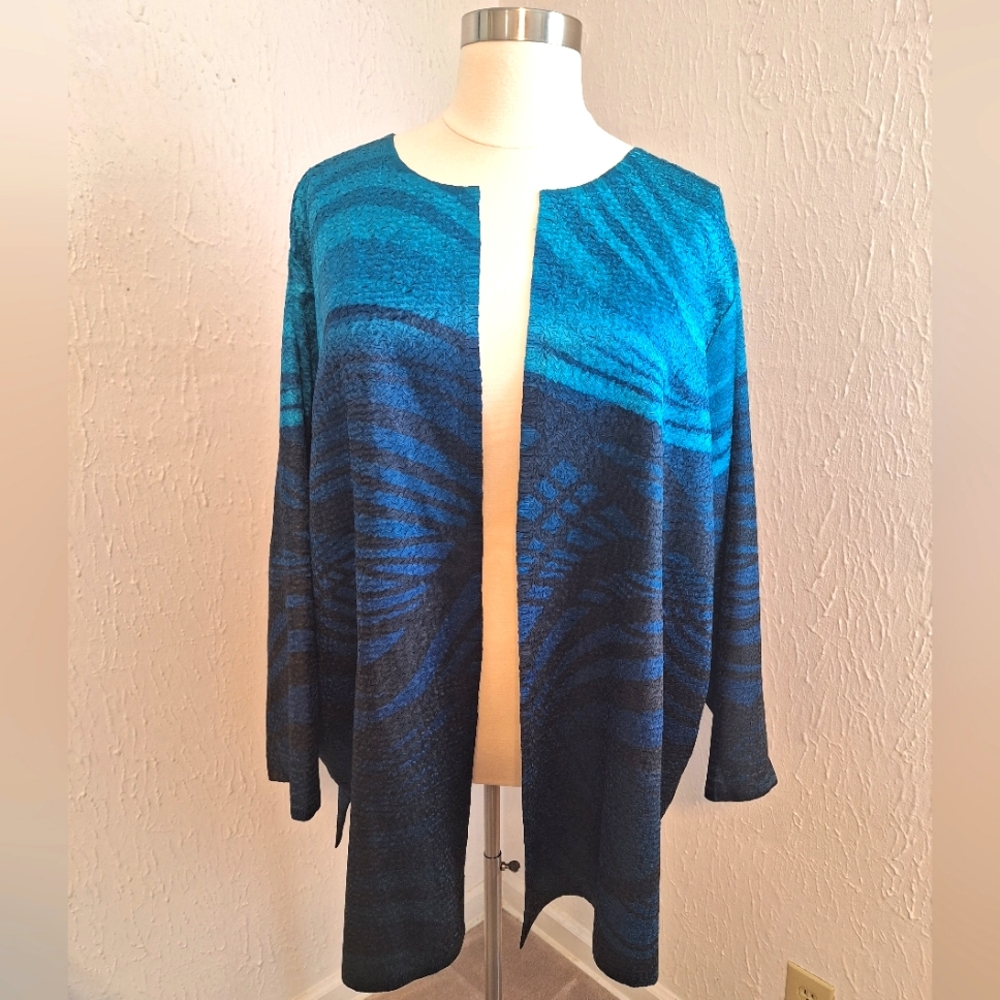 Catherines Open Reversible Ombre Jacket - image 1